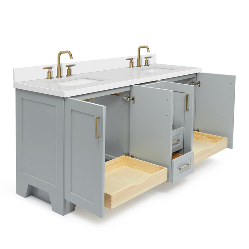 Longshore Tides Freitas 73'' Freestanding Double Bathroom Vanity with